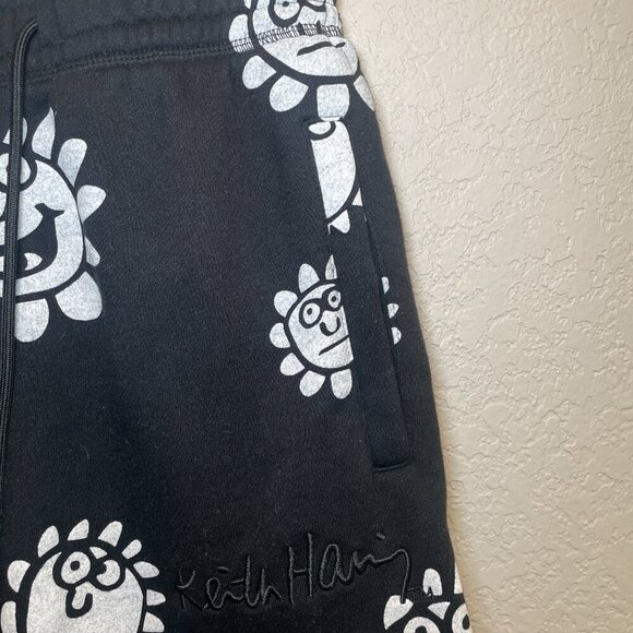 SP x Keith Haring White Flowers Pants Lifestyle Joggers Small - Picture 2 of 9